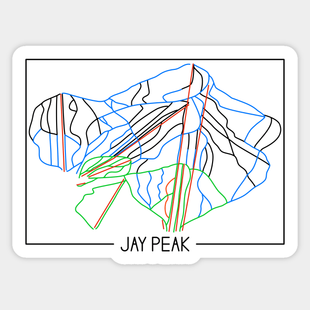 Jay Peak Trail Rating Trail Map Sticker by ChasingGnarnia